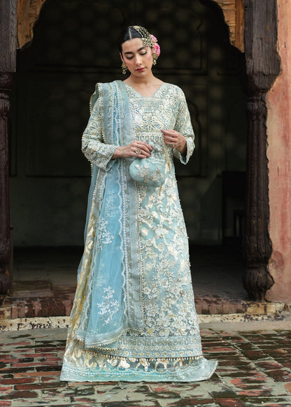 Sky Blue Net Lehenga Wedding Wear Online in Sri Lanka India Australia