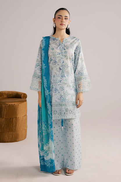 Sky Embroidered Khaddar Pakistani Suit Online in Dubai UAE Abudhabi Ajman Sharjah