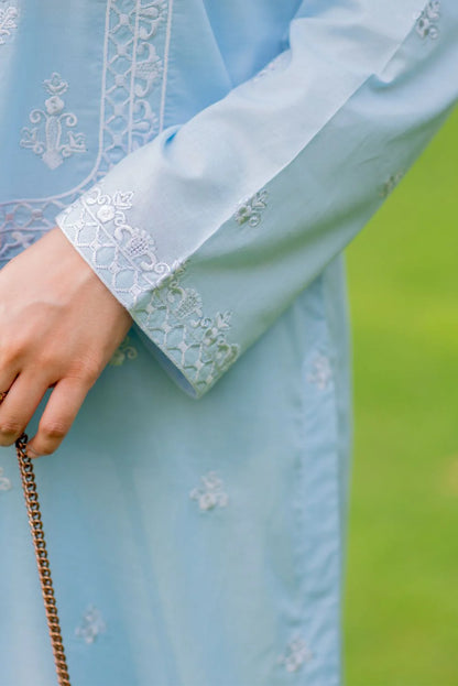 Cloudy Blue Kurta with Straight Pants