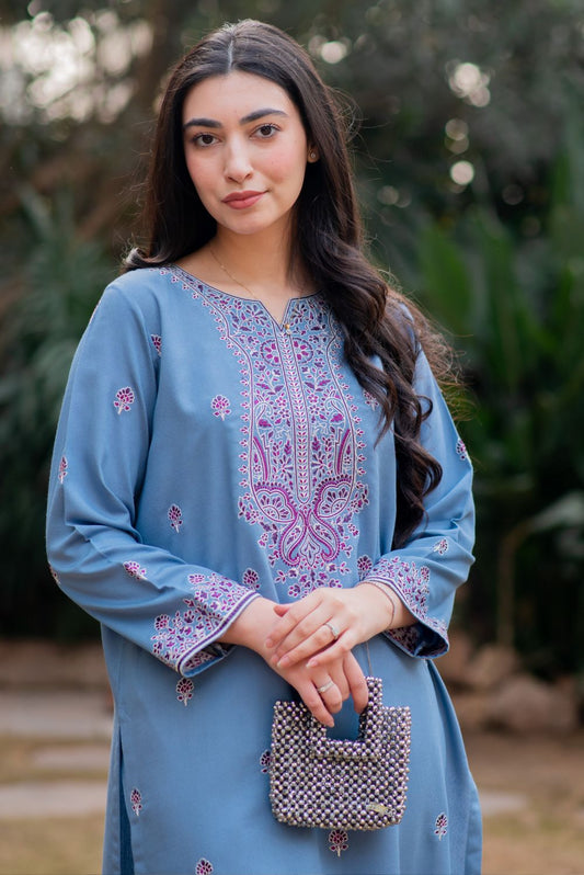 Embroidered Kurta with Trousers