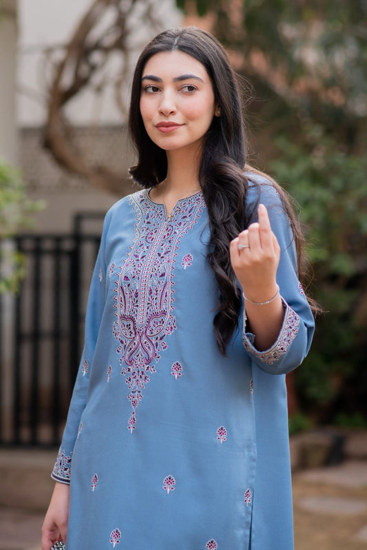 Embroidered Kurta with Trousers
