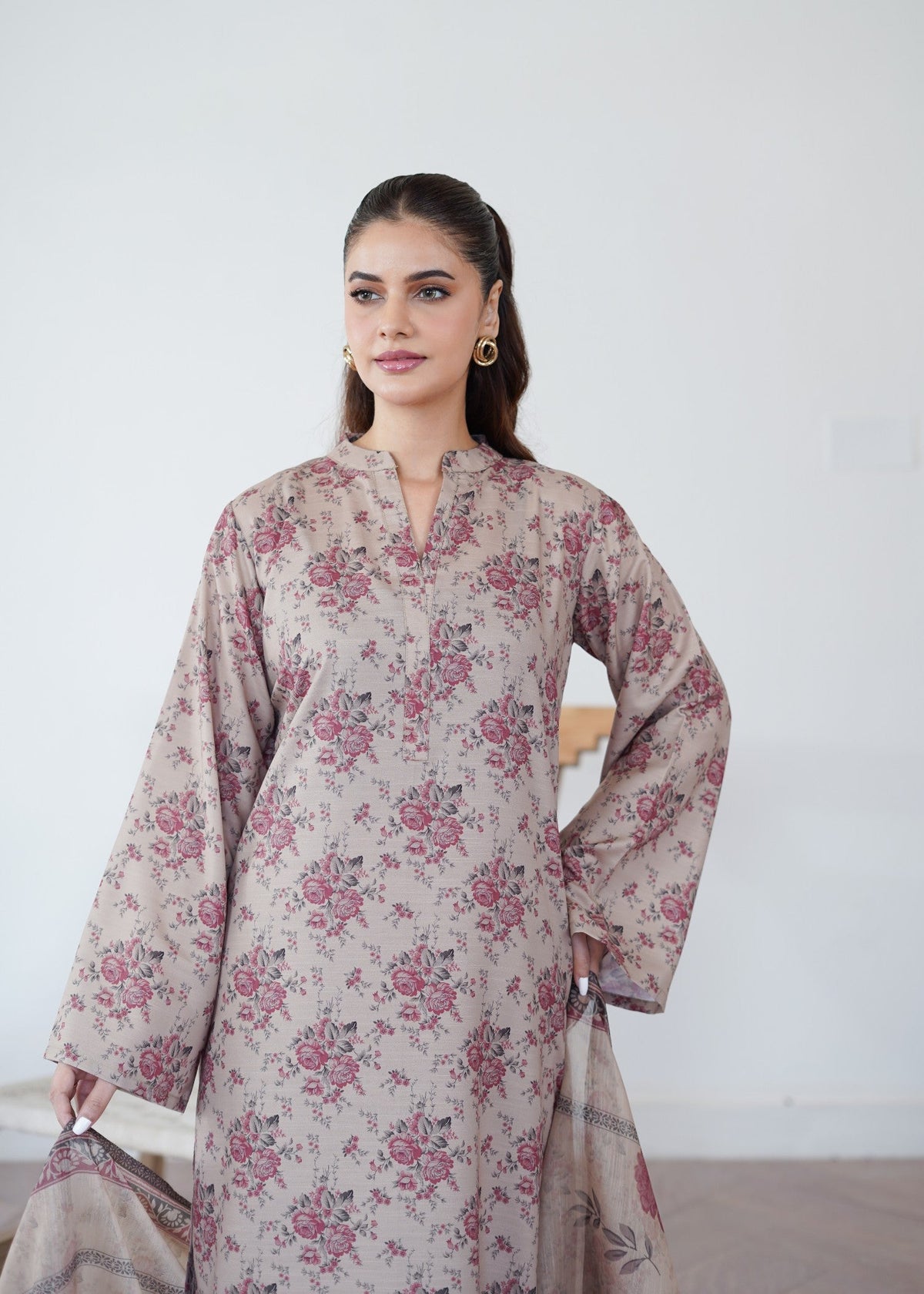 Slate Grey Silk Pakistani Salwar Suit Online in KSA Riyadh Saudi Arabia Oman Bahrain Qatar