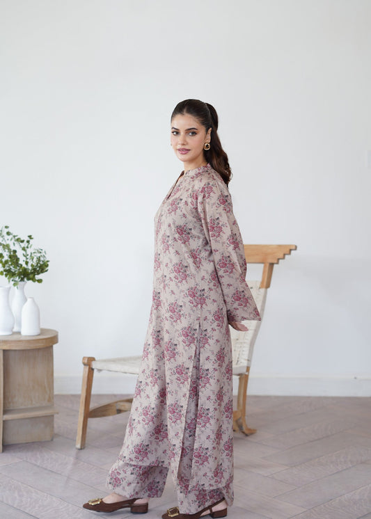 Slate Grey Silk Unstitched Suit Online in Dubai DXB UAE Abudhabi Meena Bazaar