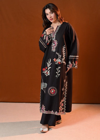 Black Slub Khaddar Kurta Set Online in Sri Lanka India Australia