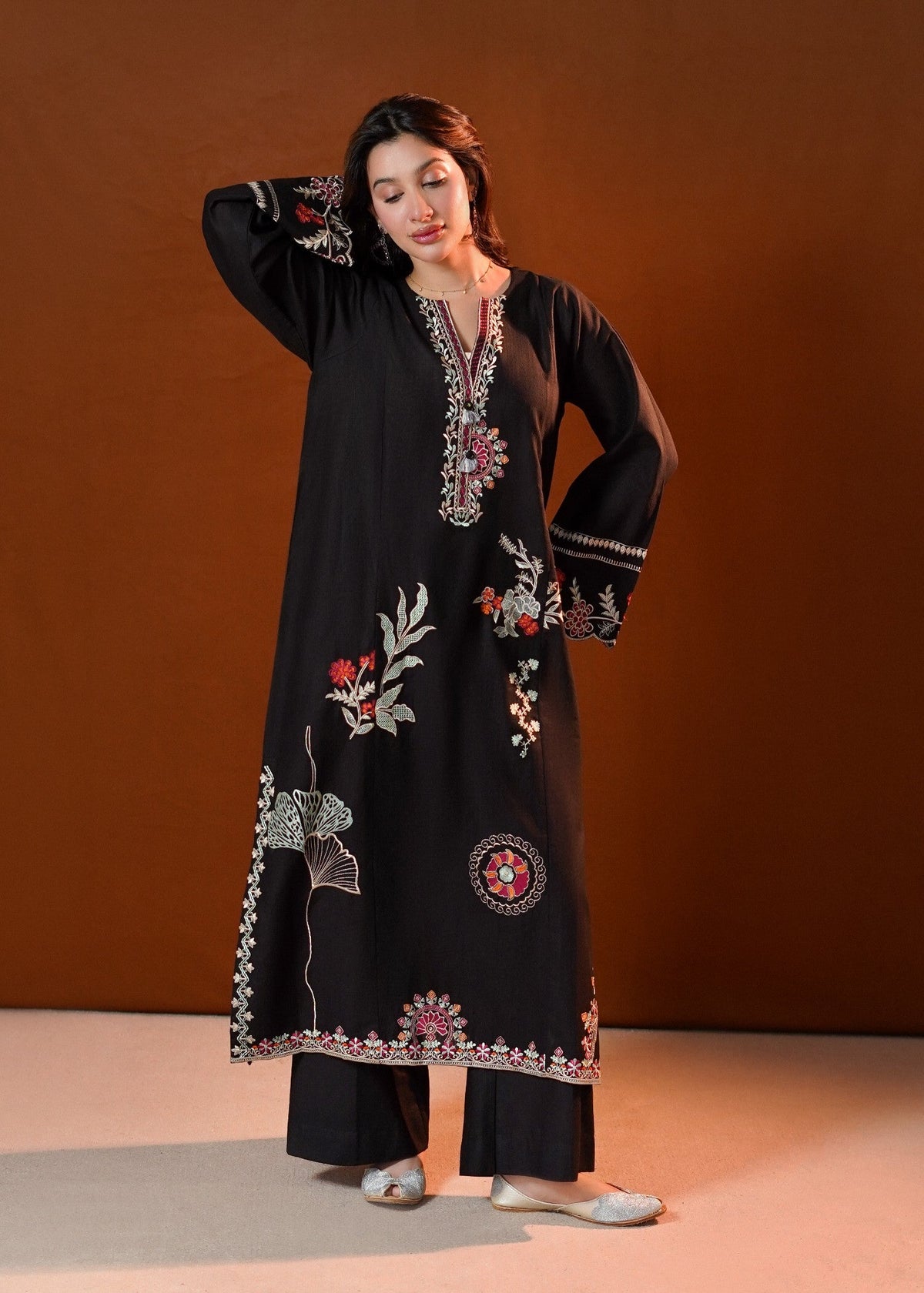 Ladies Black Kurta Set Online in UK USA Canada