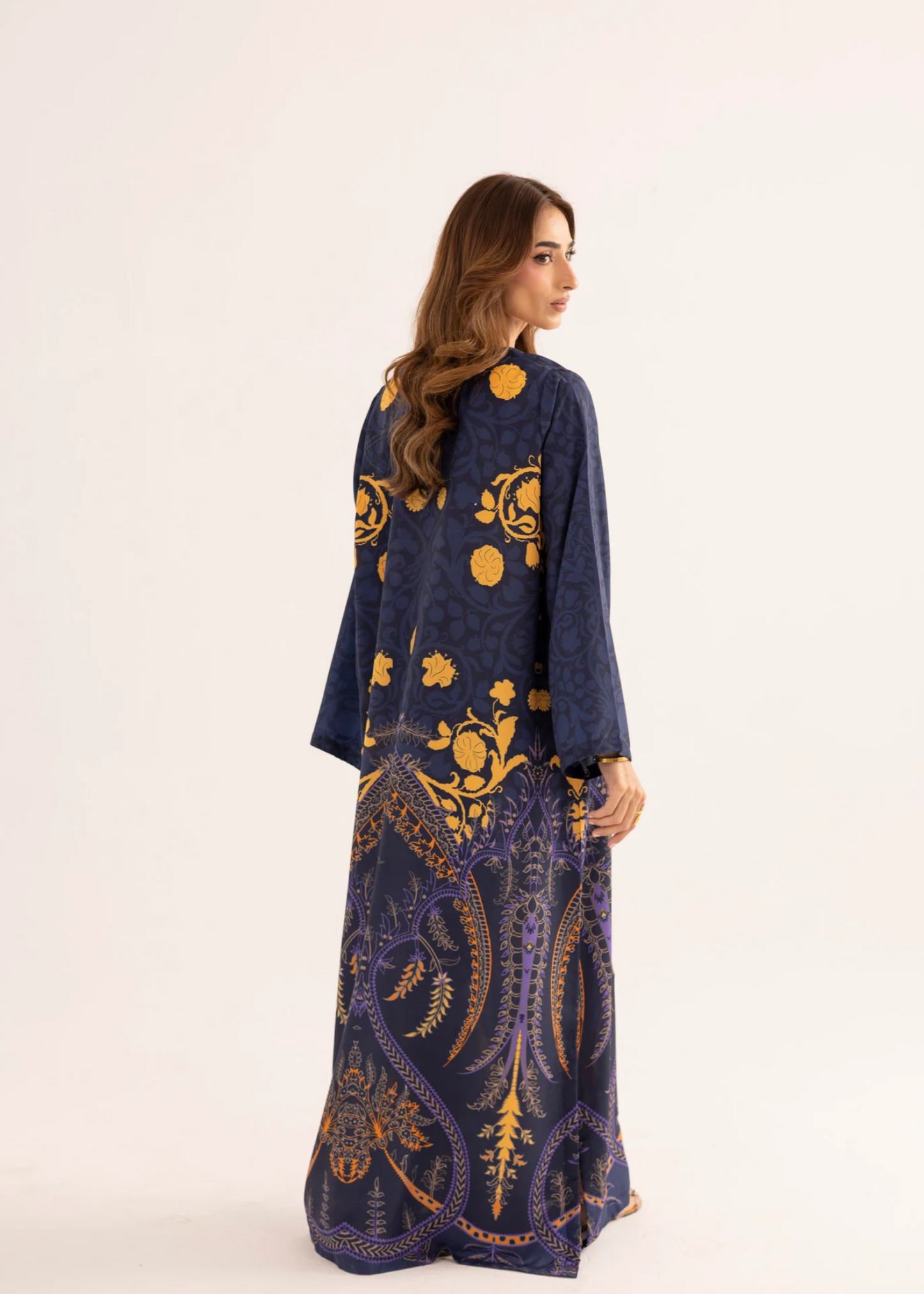 Soft Breathable Navy Kaftan Online in Dubai DXB UAE Abudhabi Meena Bazaar