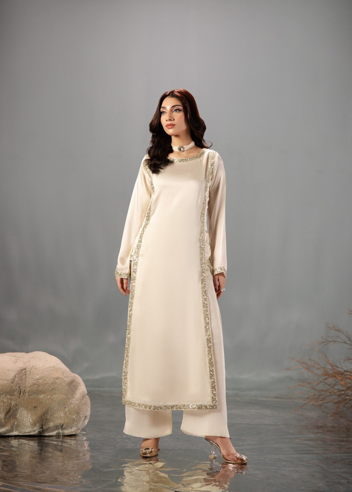 Stone Work Charmuse Festive Wear Kurta Set Online in Dubai DXB UAE Abudhabi Meena Bazaar