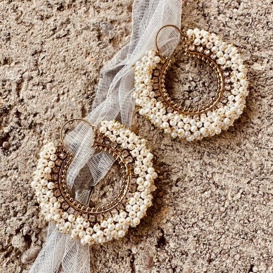 Stone Work Pearl Earrings and Necklace Online in KSA Riyadh Saudi Arabia Oman Bahrain Qatar