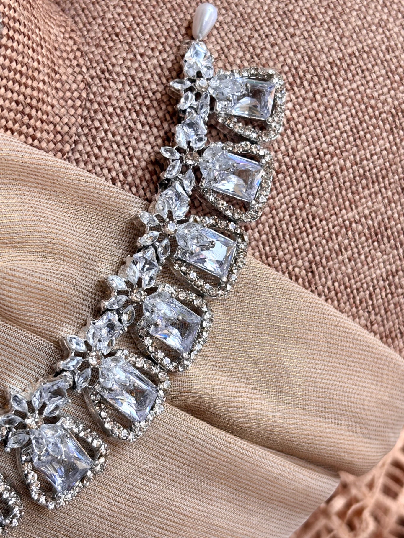 Stone Work Silver Choker Set Online in UK USA Canada