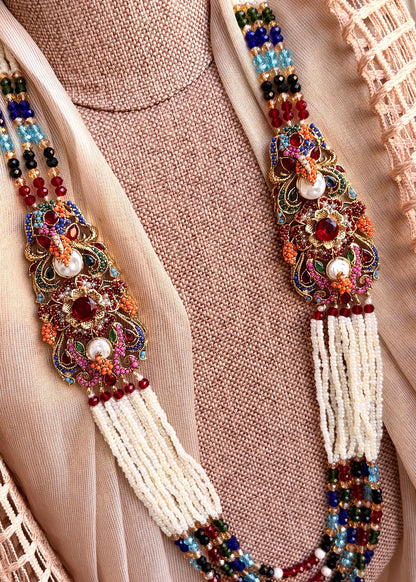 Stone Work Turkish Malaa Bridal Jewellery Set Online in UK USA Canada