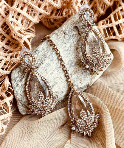 Stone Work White Choker Necklace Set Online in UK USA Canada