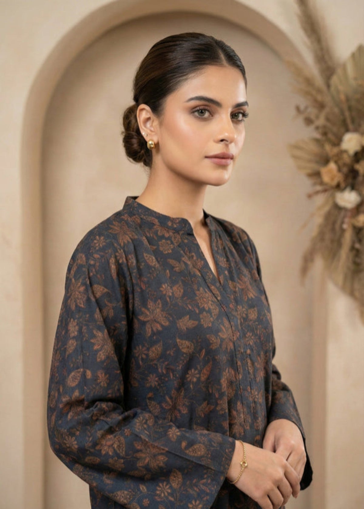 Straight Cut Black Viscose Kurta Set Online in Sri Lanka India Australia