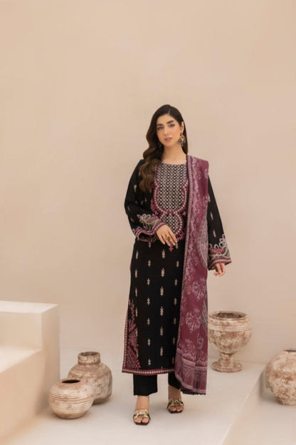 Black Dhanak Straight Cut Kurta Salwar Suit Online in Dubai UAE Abudhabi Ajman Sharjah
