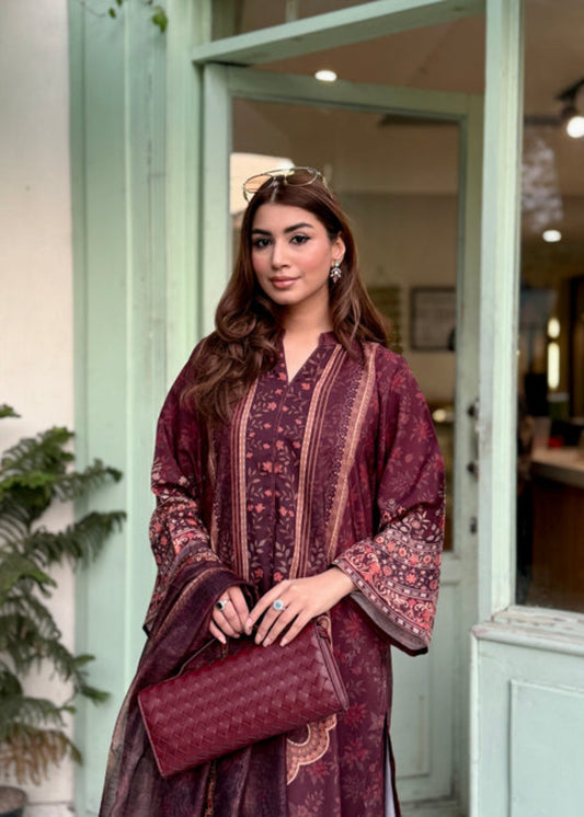 Purple Raw Silk Straight Trouser Suit Online in Sri Lanka India Australia