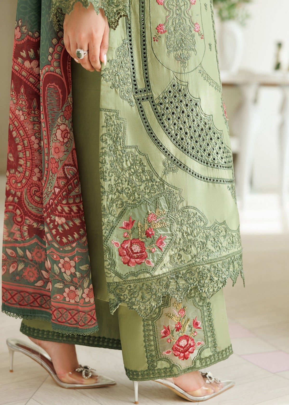 Green Lawn 3 Piece Unstitched Suit Online in Sri Lanka India Australia