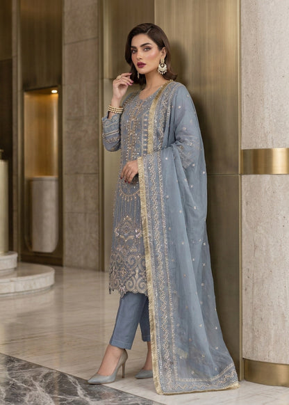 Straight Kurta Embroidered Organza Suit Online in Sri Lanka India Australia