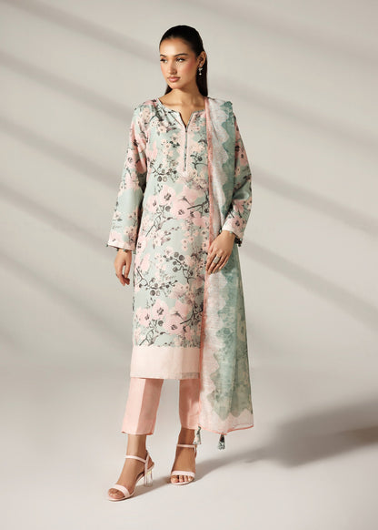 Stylish Multi Color Silk Finish Lawn Salwar Kameez Online in UK USA Canada