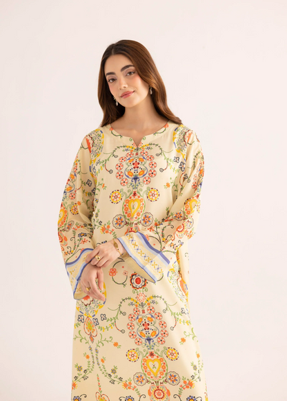 Stylish Multi Color Silk Lawn Kaftan Online in Sri Lanka India Australia
