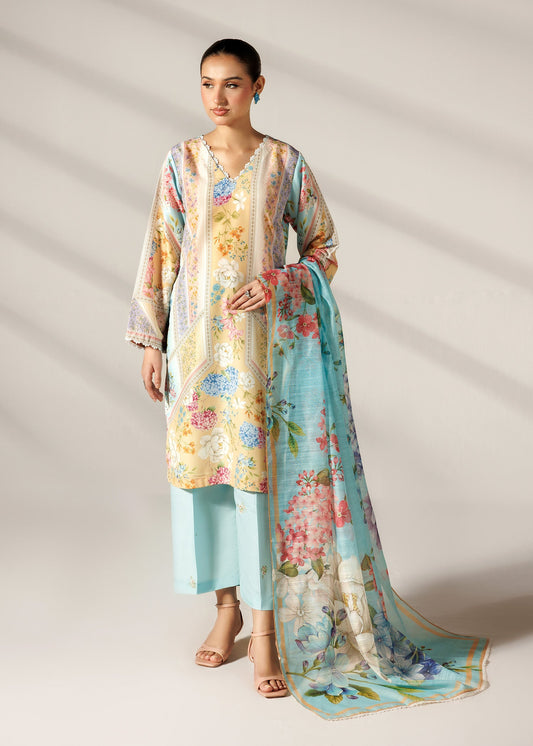 Stylish Multi Tone Lawn Suit with Dupatta Online in Sri Lanka India Australia