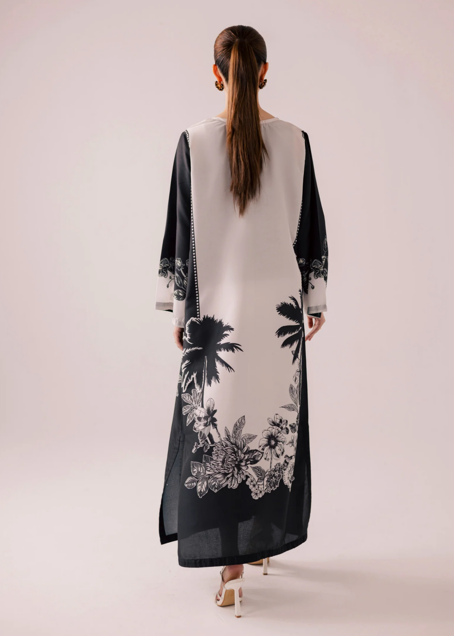 Stylish Off-White Kaftan with Slits Online in UK USA Canada