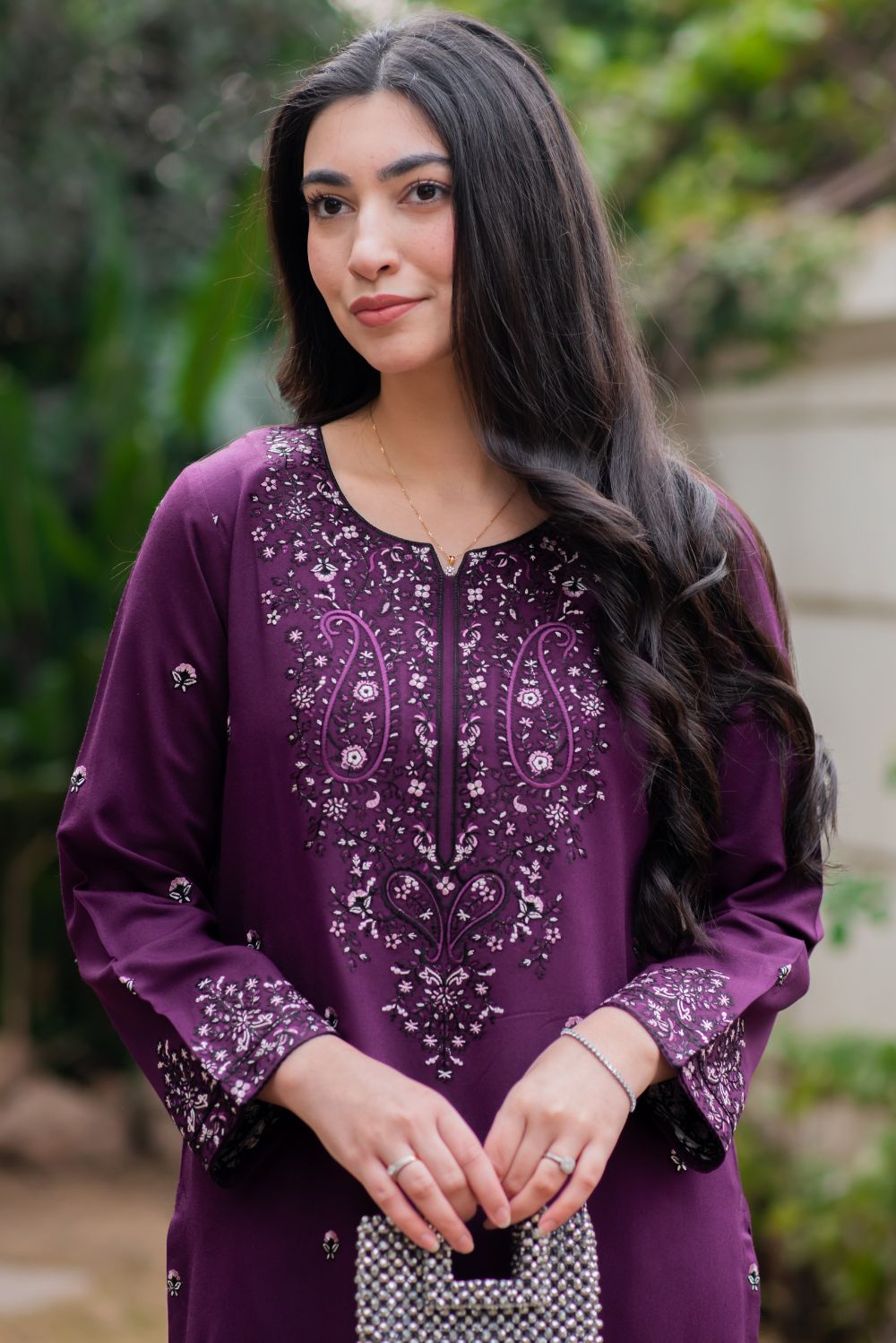 Embroidered Kurta with Trousers