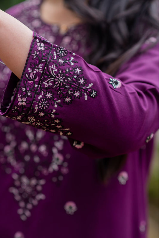 Embroidered Kurta with Trousers