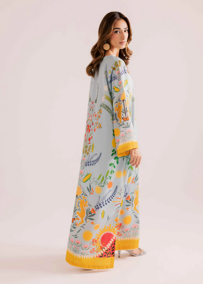 Sublimation Printed Asymmetrical Kaftan Online in KSA Riyadh Saudi Arabia Oman Bahrain Qatar