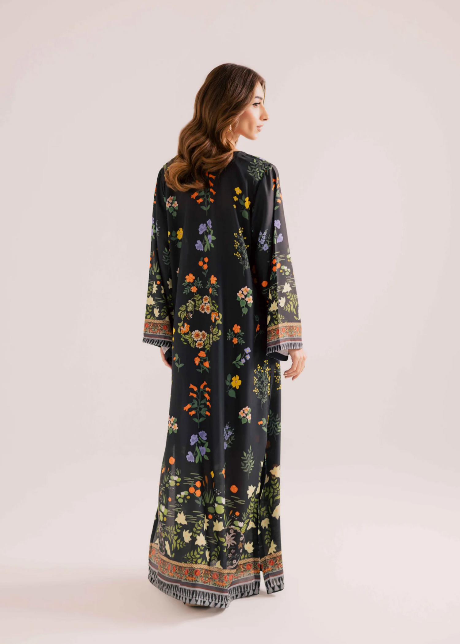 Sublimation Printed Kaftan for Women Online in KSA Riyadh Saudi Arabia Oman Bahrain Qatar