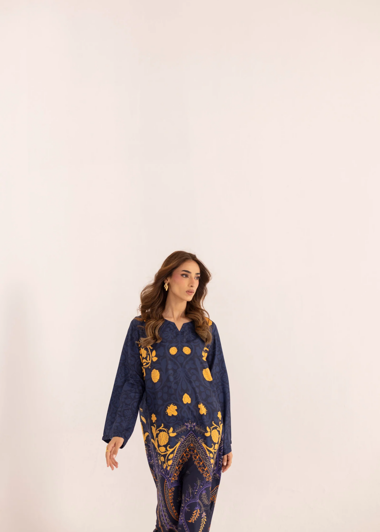 Sublimation Printed Navy Blue Kaftan Online in Sri Lanka India Australia