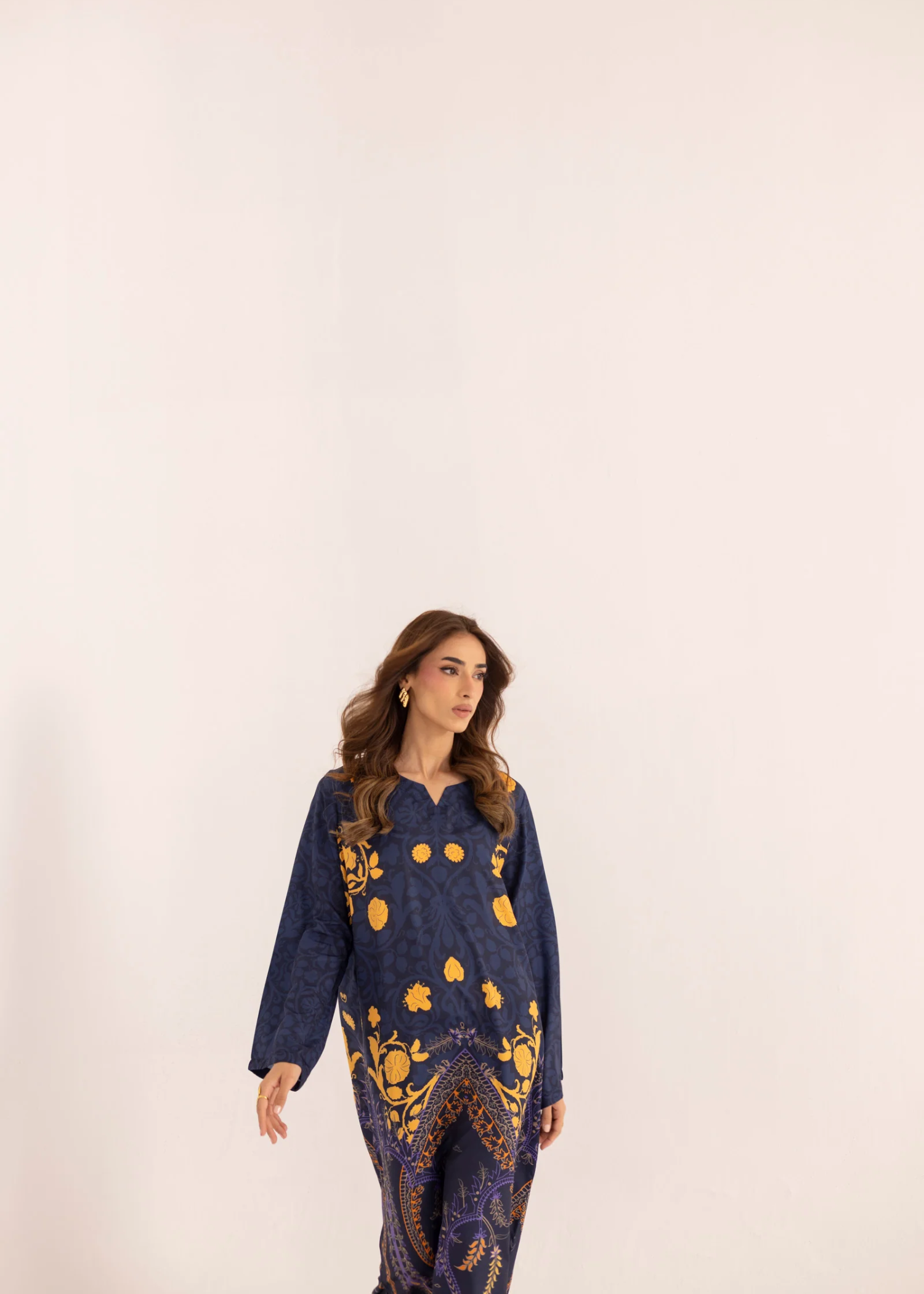 Sublimation Printed Navy Blue Kaftan Online in Sri Lanka India Australia