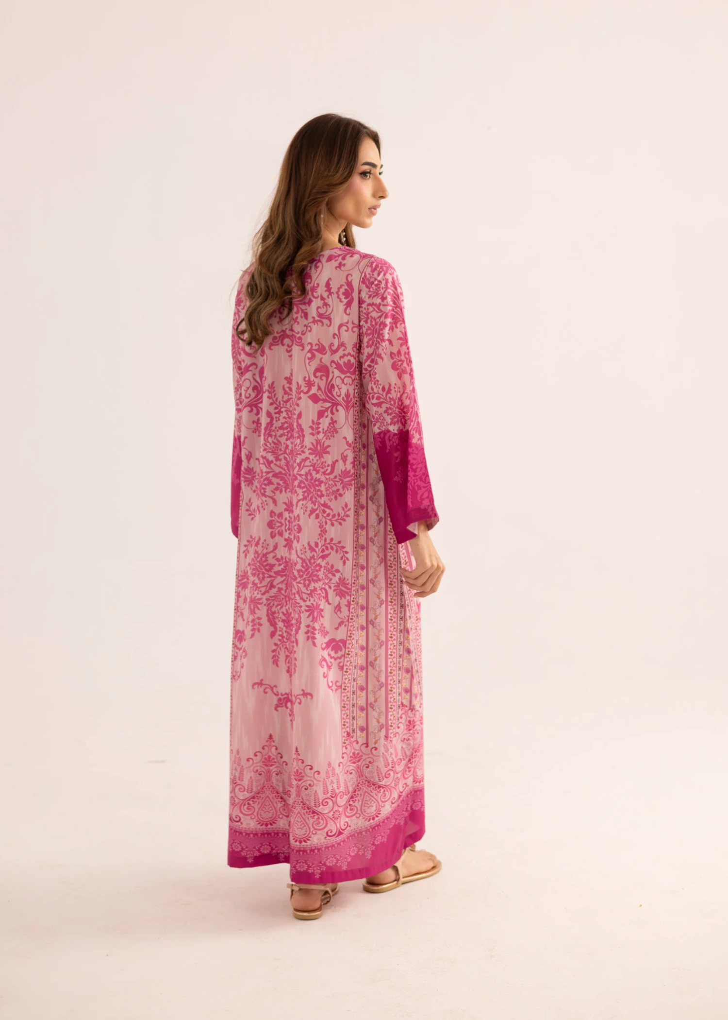 Sublimation Printed Silk Lawn Kaftan Online in Sri Lanka India Australia