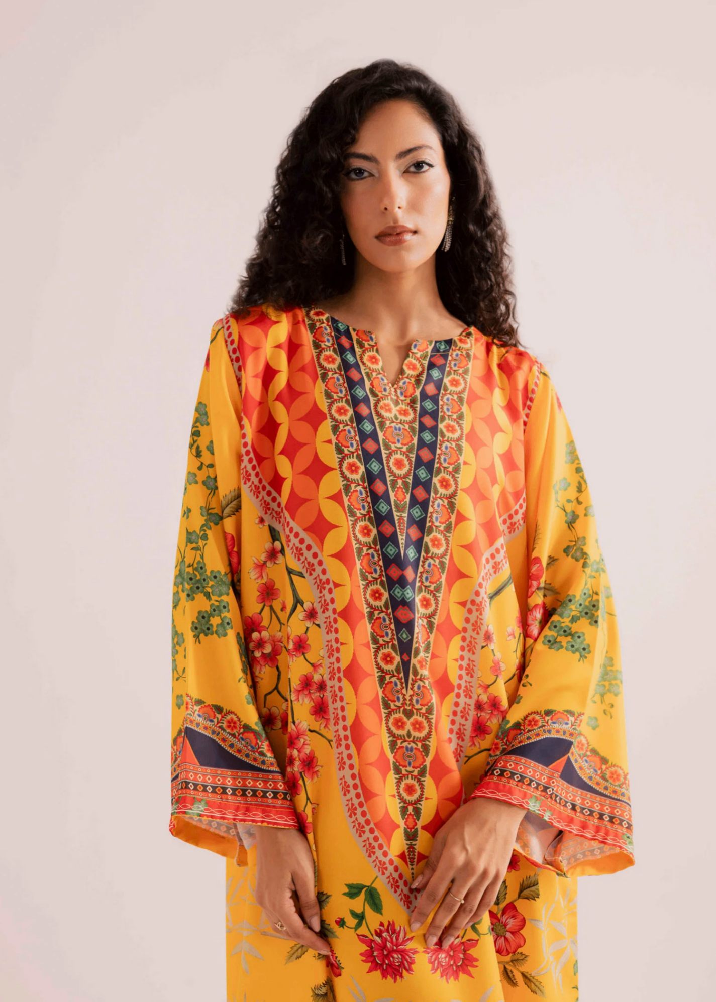 Sublimation Printed Straight Cut Kaftan Online in KSA Riyadh Saudi Arabia Oman Bahrain Qatar