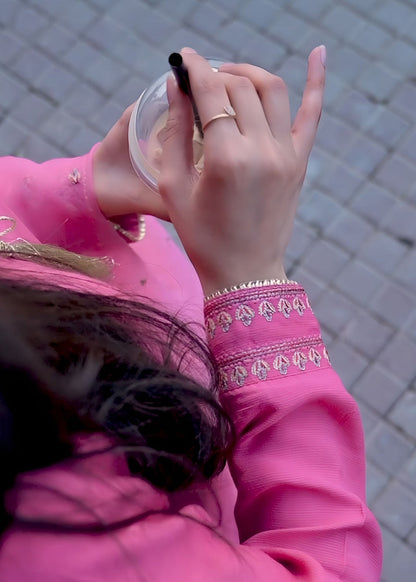 Hot Pink Raw Silk Farshi Shalwar Online in Sri Lanka India Australia