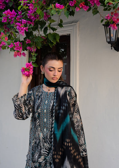 Summer Embroidered Lawn Salwar Suit Online in Dubai UAE Abudhabi Ajman Sharjah