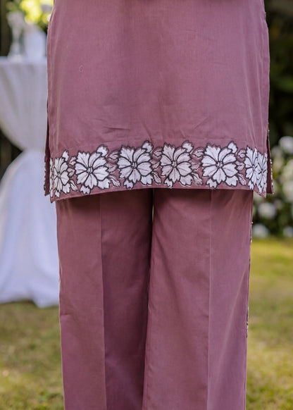 Summer Lawn Embellished Kurta Set Online in KSA Riyadh Saudi Arabia Oman Bahrain Qatar