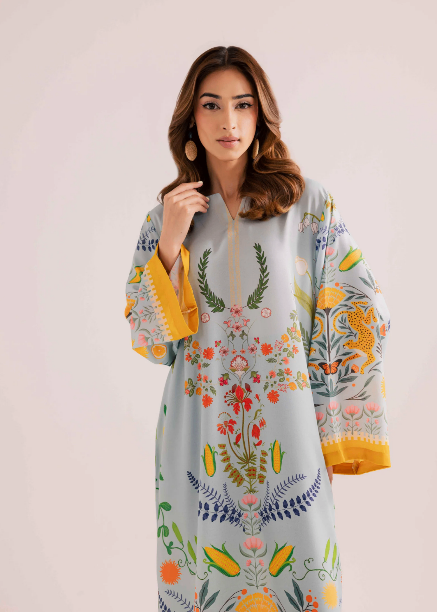 Summer Raw Silk Kaftan for Women Online in UK USA Canada