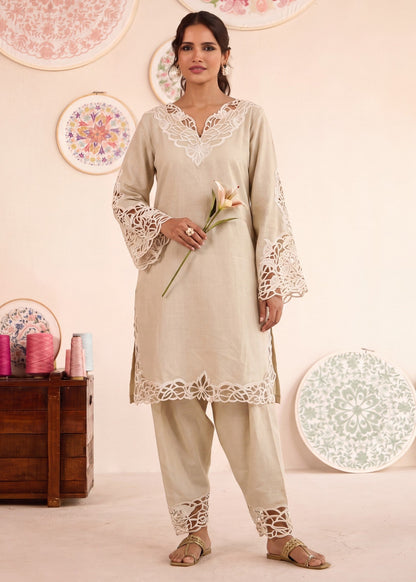 Summer Wear Beige Lawn Embroidered Suit Online in KSA Riyadh Saudi Arabia Oman Bahrain Qatar