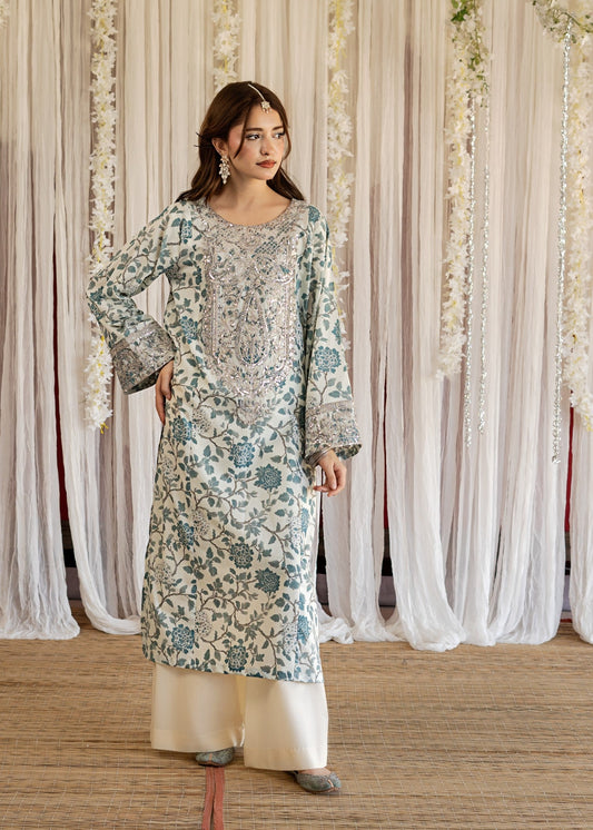 Summer Wear Floral Lawn Pakistani Kurta Set Online in Sri Lanka India Australia