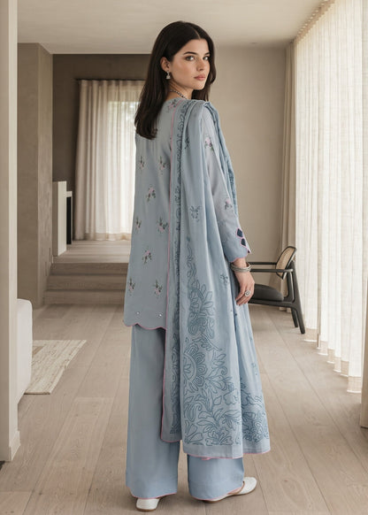Summer Wear Light Blue Lawn Cotton Shalwar Kameez Online in Sri Lanka India Australia