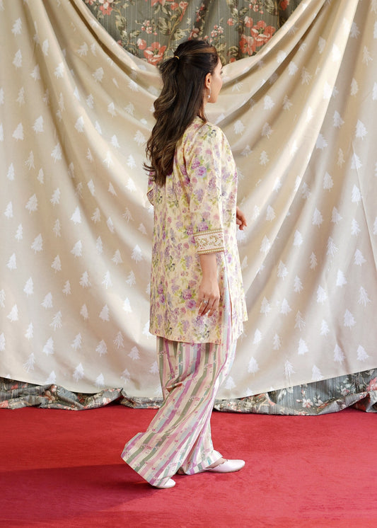 Summer Wear Mellow Yellow Lawn Salwar Kameez Online in KSA Riyadh Saudi Arabia Oman Bahrain Qatar