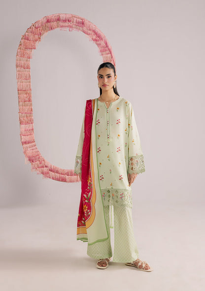 Summer Wear Mint Green Embroidered Lawn Suit Online in KSA Riyadh Saudi Arabia Oman Bahrain Qatar