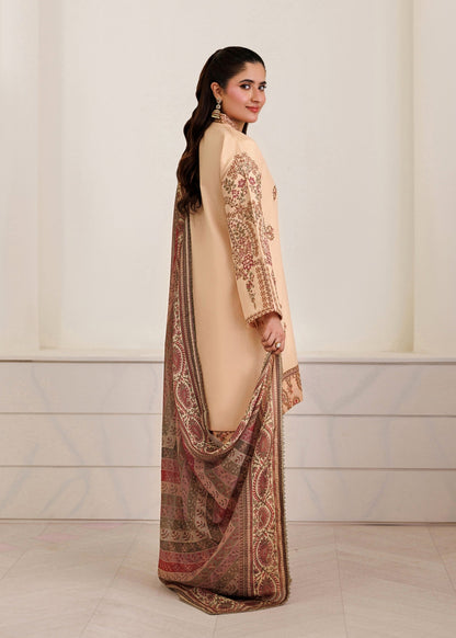 Summer Wear Peach Lawn Pakistani Salwar Kameez Online in KSA Riyadh Saudi Arabia Oman Bahrain Qatar