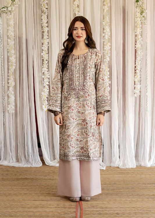 Summer Wear Peach Pink Lawn Kurta Set Online in Sri Lanka India Australia
