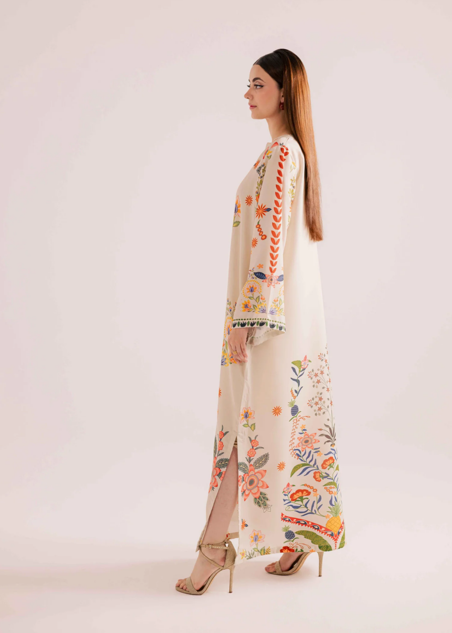 Summer Wear Raw Silk Kaftan for Women Online in UK USA Canada