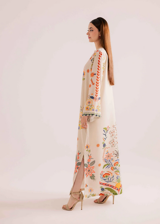 Summer Wear Raw Silk Kaftan for Women Online in UK USA Canada