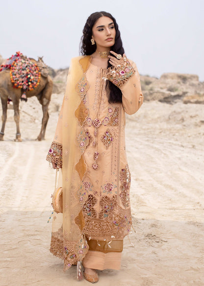 Tan Brown Embroidered Kurta Set with Dupatta Online in Dubai DXB UAE Abudhabi Meena Bazaar