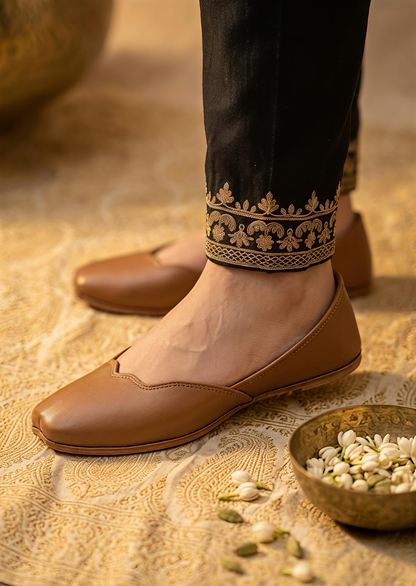 Tan Brown Jutti for Women Online in Dubai DXB UAE Abudhabi Meena Bazaar