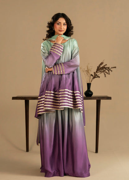 Tea Green Silk Sharara with Dupatta Online in Sri Lanka India Australia