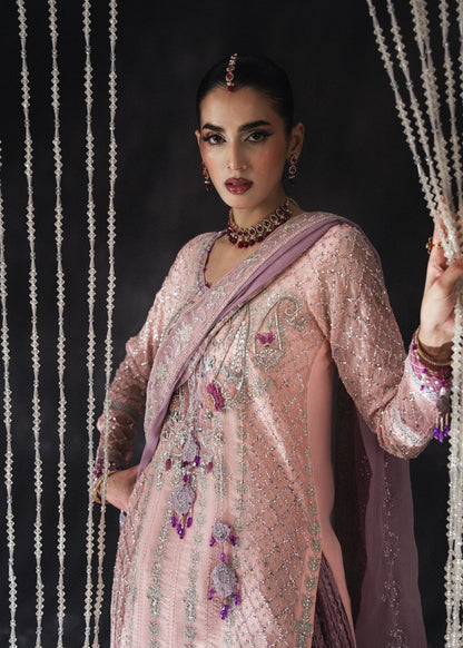 Tea Rose Pink Chiffon Wedding Guest Wear Suit Online in Dubai UAE Abudhabi Ajman Sharjah