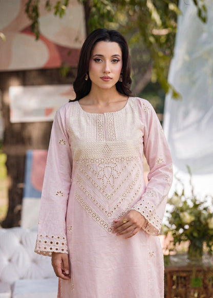 Tea Rose Pink Embroidered Lawn 3 Piece Dress Material Online in KSA Riyadh Saudi Arabia Oman Bahrain Qatar